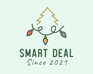 Holiday Christmas Lights logo design