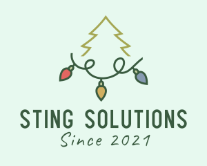 Holiday Christmas Lights logo design