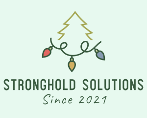 Holiday Christmas Lights logo design