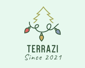 Holiday Christmas Lights logo design