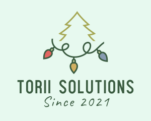 Holiday Christmas Lights logo design