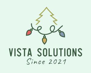 Holiday Christmas Lights logo design