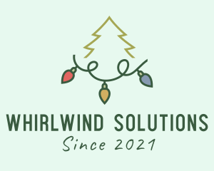 Holiday Christmas Lights logo design