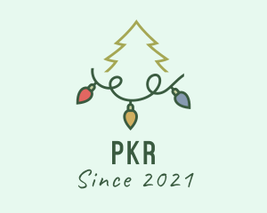 Holiday Christmas Lights logo design