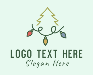 Holiday Christmas Lights Logo