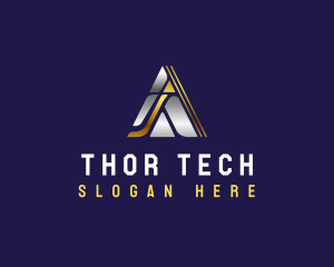 Tech Triangle Pyramid  logo design