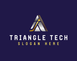 Triangle - Tech Triangle Pyramid logo design