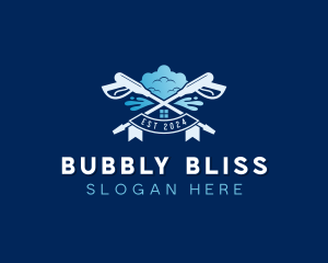 Bubbles Pressure Washer logo design