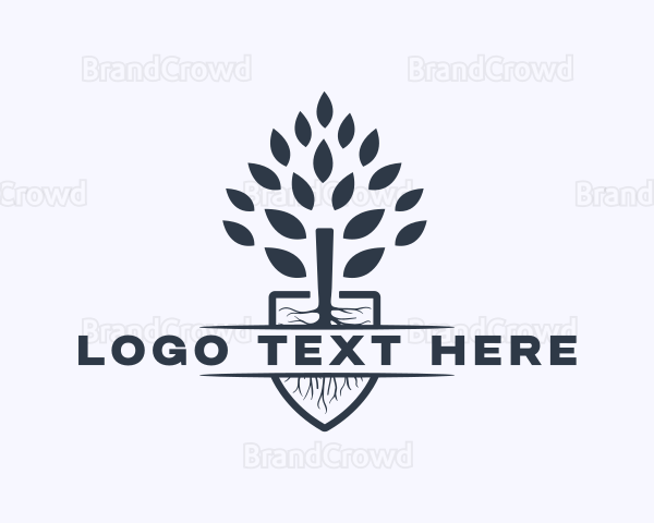 Lawn Shovel Landscaping Logo