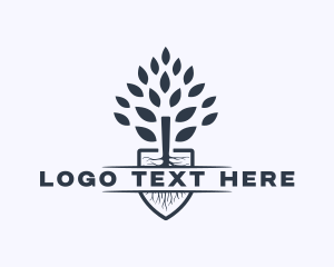Yard - Lawn Shovel Landscaping logo design