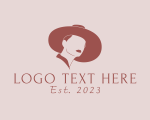 Dress Making - Woman Fashion Hat logo design