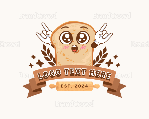 Cute Loaf Bread Logo