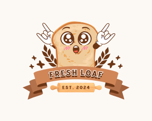 Cute Loaf Bread logo design