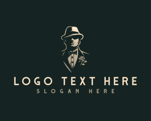 Detective - Anonymous Fedora Man logo design