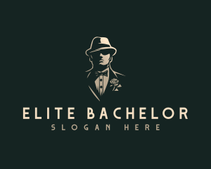 Bachelor - Anonymous Fedora Man logo design