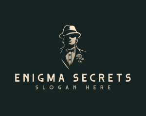 Anonymous Fedora Man logo design