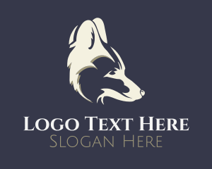Animal Rehabilitation - White Fox Animal Head logo design