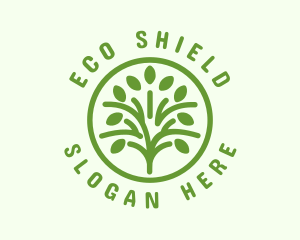 Green Eco Tree logo design