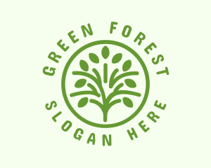 Green Eco Tree logo design