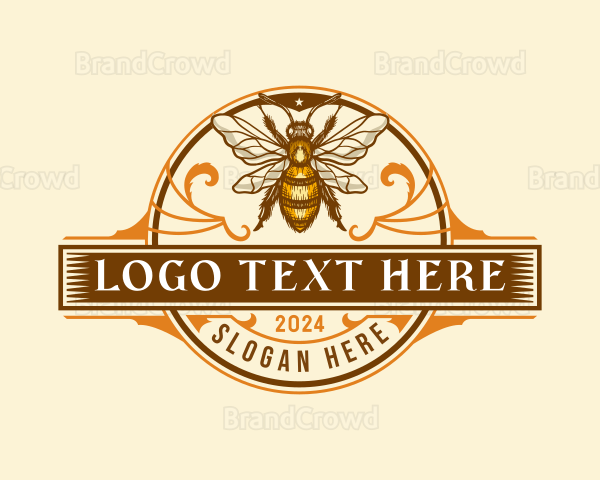 Apiary Honey Bee Logo