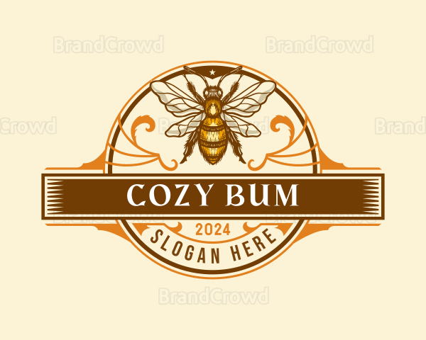 Apiary Honey Bee Logo