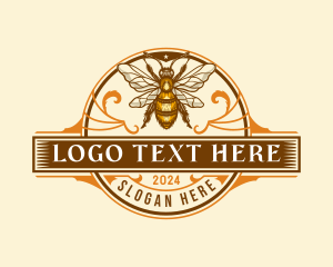 Apiary Honey Bee Logo