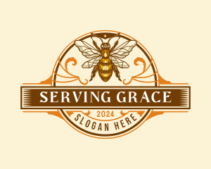 Apiary Honey Bee Logo