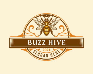 Apiary Honey Bee logo design