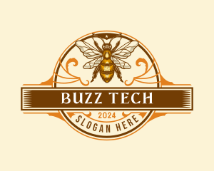 Apiary Honey Bee logo design