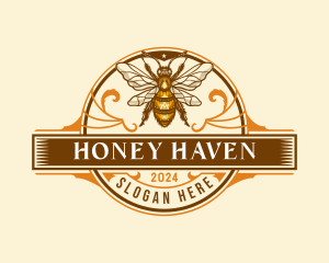 Apiary Honey Bee logo design