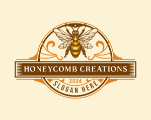 Apiary Honey Bee logo design