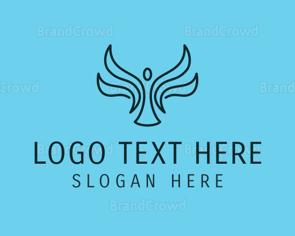 Winged Religious Angel Logo