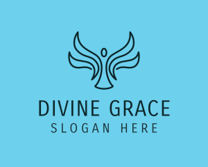 Religious - Winged Religious Angel logo design