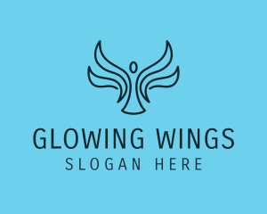 Winged Religious Angel  logo design