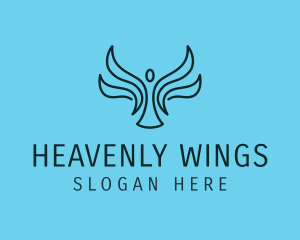 Winged Religious Angel  logo design