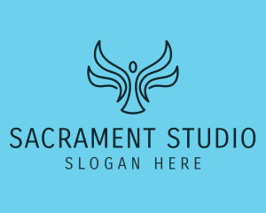 Sacrament - Winged Religious Angel logo design