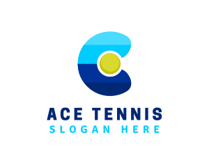 Tennis - Tennis Game Letter C logo design