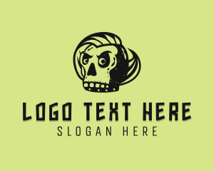 Metalcore - Punk Skull Metal logo design