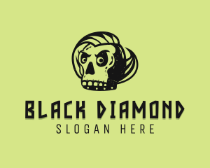 Black - Punk Skull Music logo design