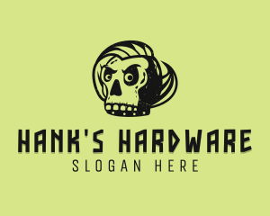 Punk Skull Metal logo design