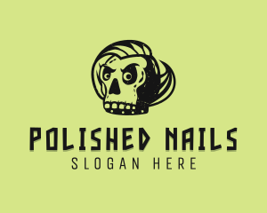 Punk Skull Metal logo design