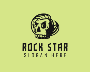 Rock - Punk Skull Music logo design