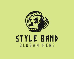 Punk Skull Rockstar logo design