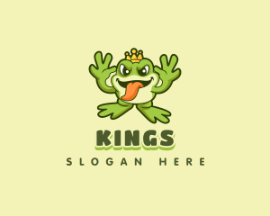 Crown Frog Profanity logo design