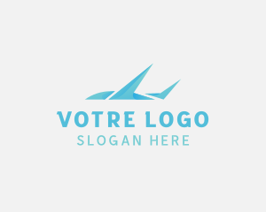 Logistics - Plane Courier Flight logo design