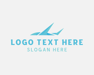 Plane Courier Flight Logo