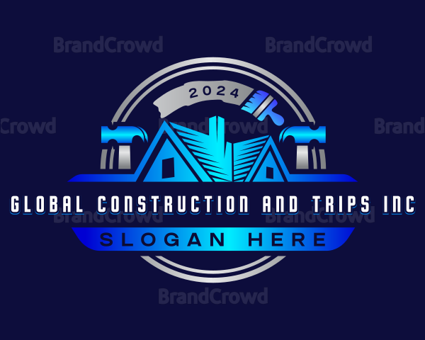 Carpentry Hammer Construction Logo