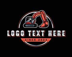 Excavator Digging Machine Logo