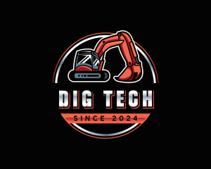 Excavator Digging Machine logo design