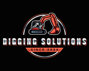 Excavator Digging Machine logo design